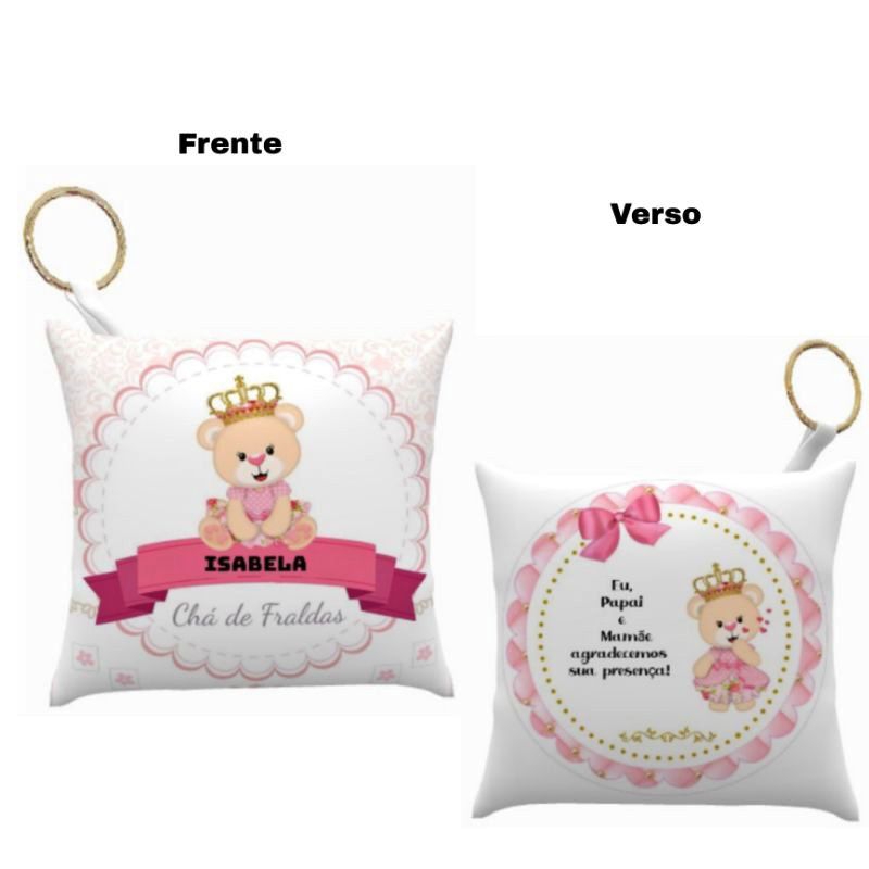 100 Almochaveiros ursinha princesa personalizados lembrancinhas chá