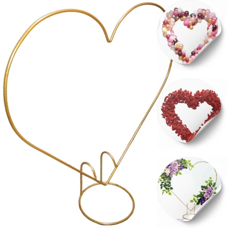 Coração Mini Arco de Mesa Decoração Festa Balão Reforçado Suporte Painel 50cm