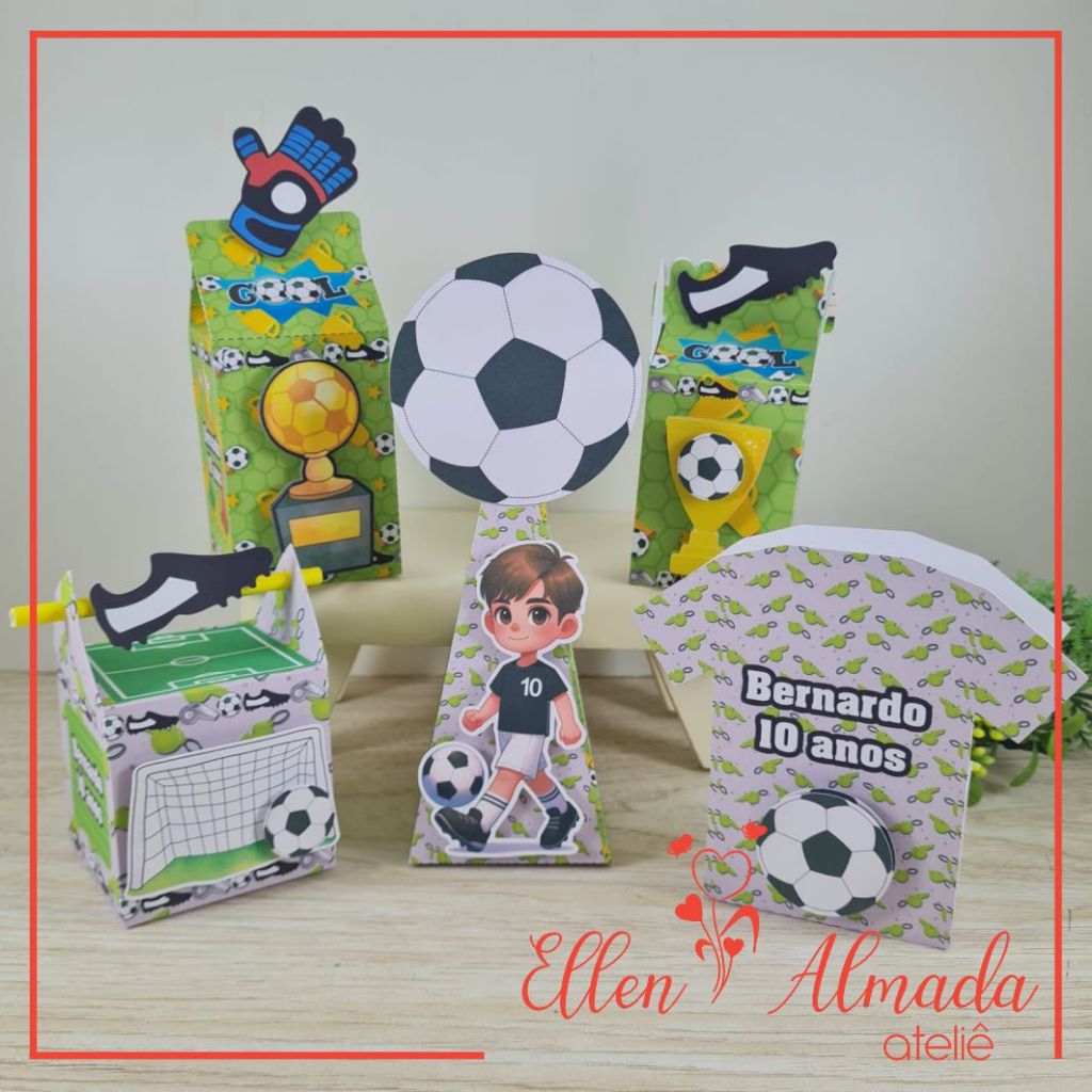 Kit Festa Personalizada Futebol-Lembrancinhas Personalizadas Futebol-Papelaria Personalizada
