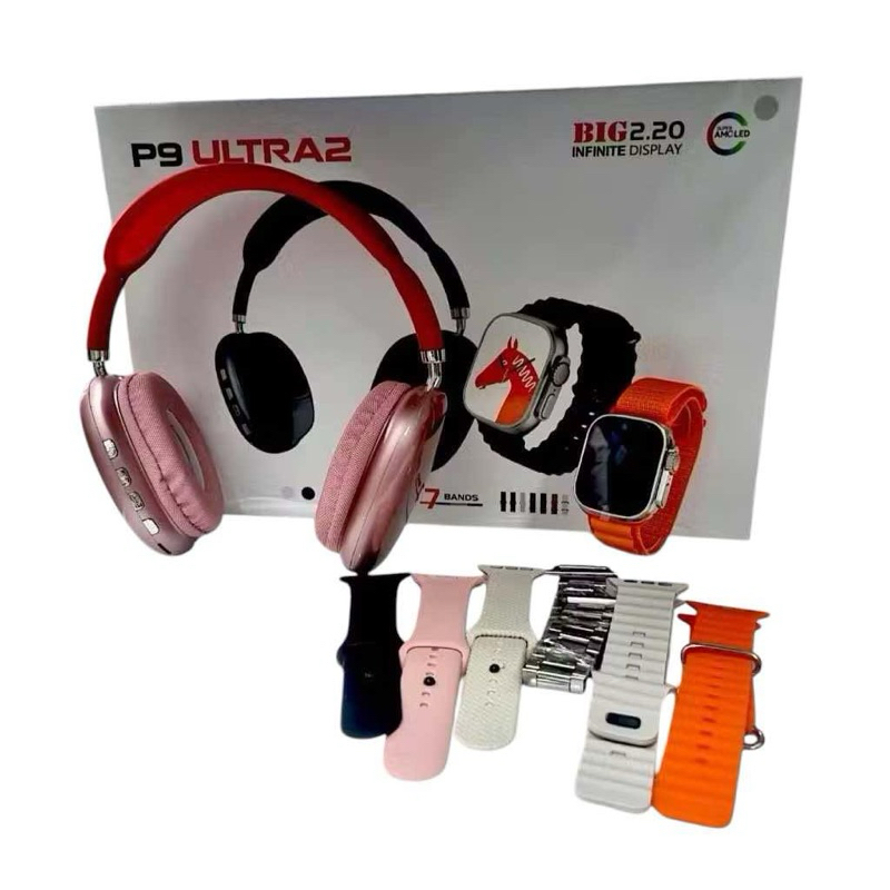🔥 KIT Smartwatch N9 Ultra 2 + Fone Bluetooth P9 🎧⌚ tecnologia, estilo e praticidade no dia a dia!