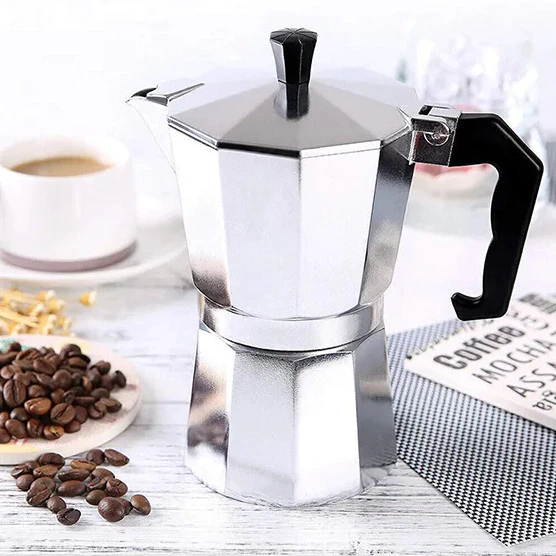 Cafeteira Italiana de Alumínio Café Expresso  Xícaras Cafeteira Italiana Moka Express Aço