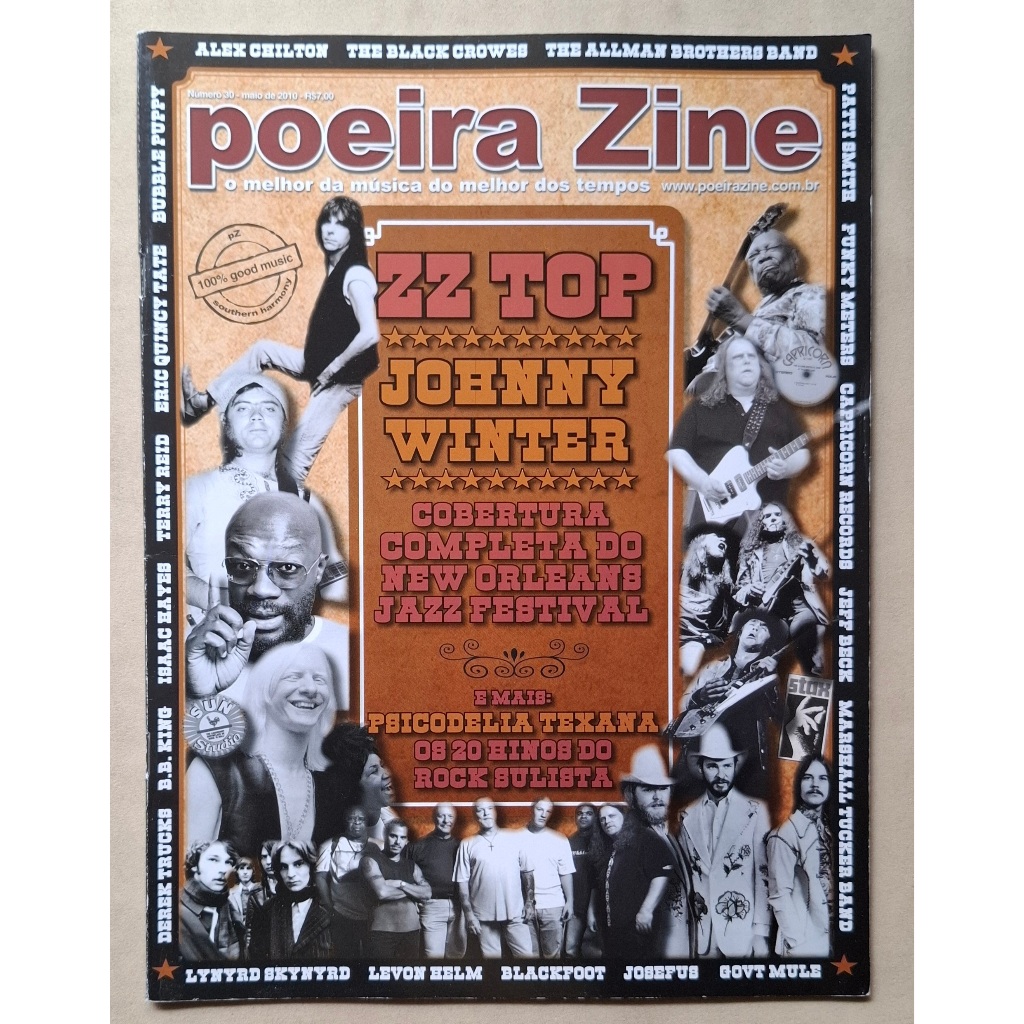 REVISTA POEIRA ZINE 30 ZZ TOP JEFF BECK PATTI SMITH THE BLACK CROWES