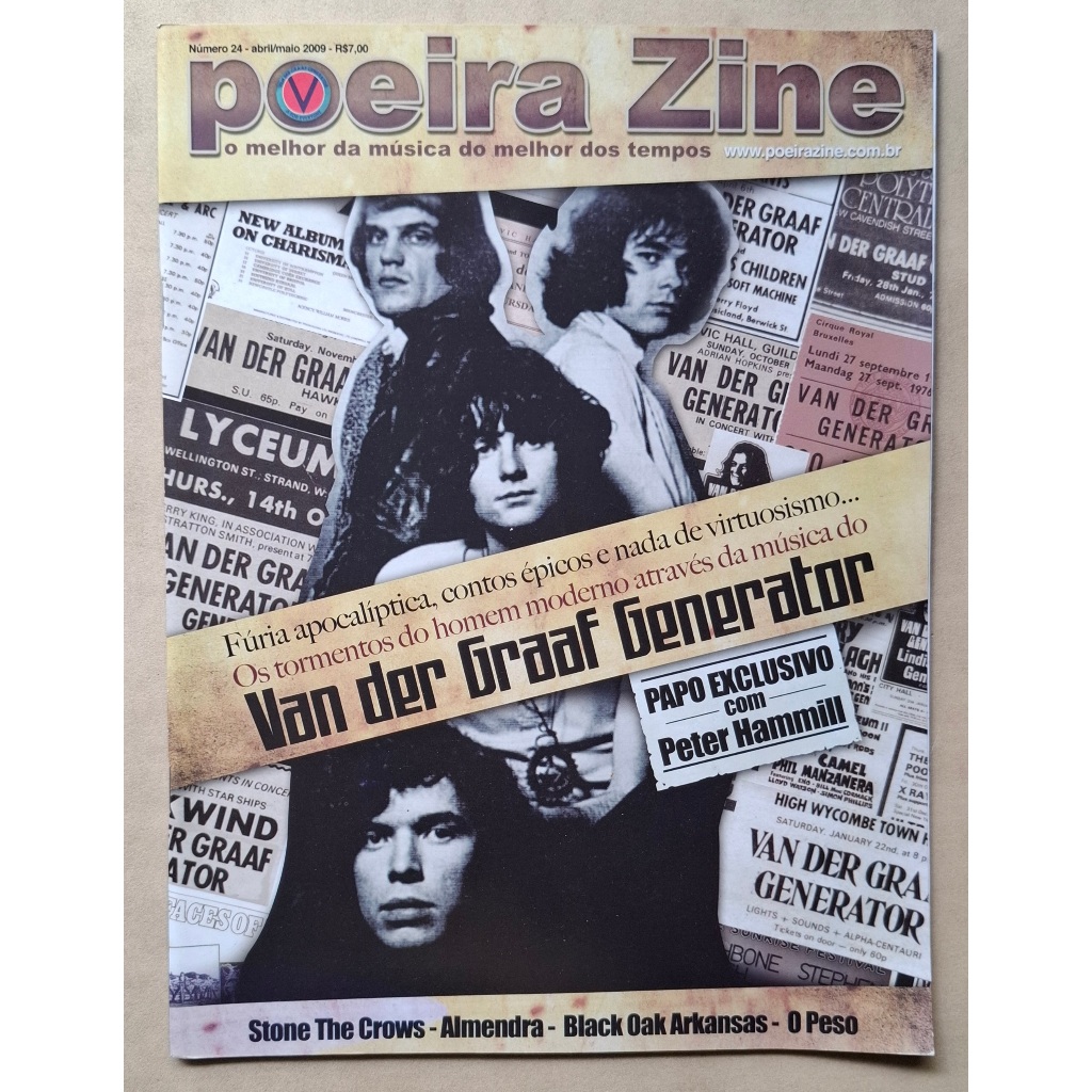 REVISTA POEIRA ZINE 24 VAN DER GRAAF GENERATOR STONE THE CROWS O PESO