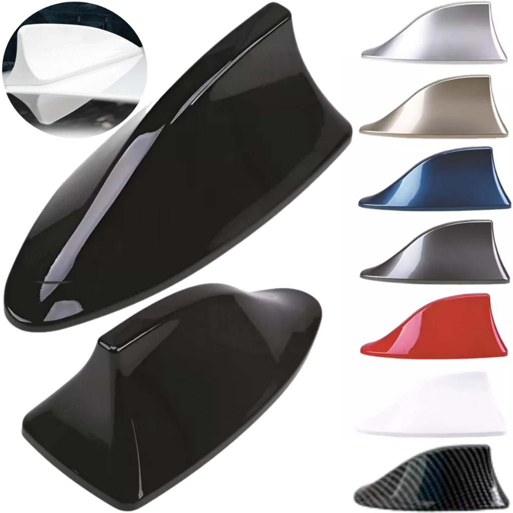 Antena Tubarão Shark Automotiva Esportiva Para Carro Teto Universal Barbatana Diversas Cores e Receptiva Am/Fm Veícular