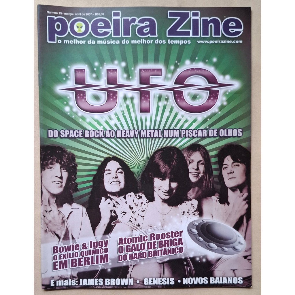 REVISTA POEIRA ZINE 15 UFO DAVID BOWIE IGGY POP GENESIS ATOMIC ROOSTER