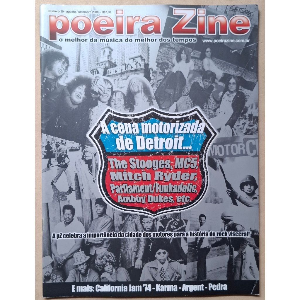 REVISTA POEIRA ZINE 20 THE STOOGES MC5 FUNKADELIC PARLIAMENT