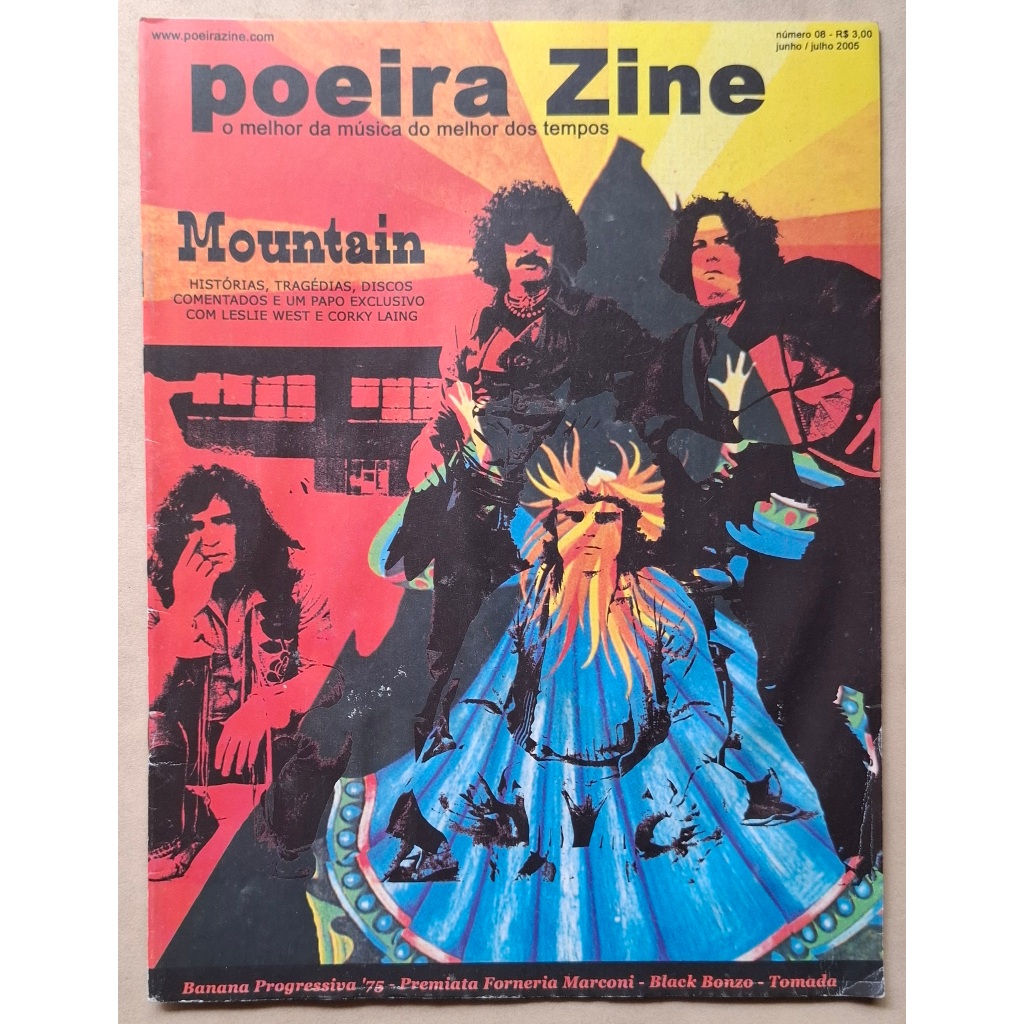 REVISTA POEIRA ZINE 8 MOUNTAIN BANANA PROGRESSIVA 75 BLACK BONZO