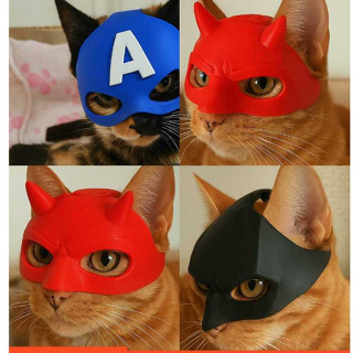 Máscara de Batman para gatos - Trend TikTok Pet - Capitão America - Demolidor em Oferta na Shopee