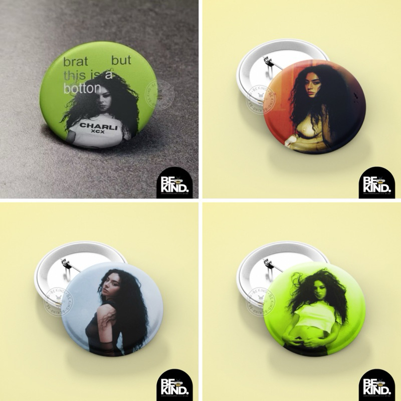 Botton/Broche 4,5cm Personalizado BRAT Chalie XCX| be kind.