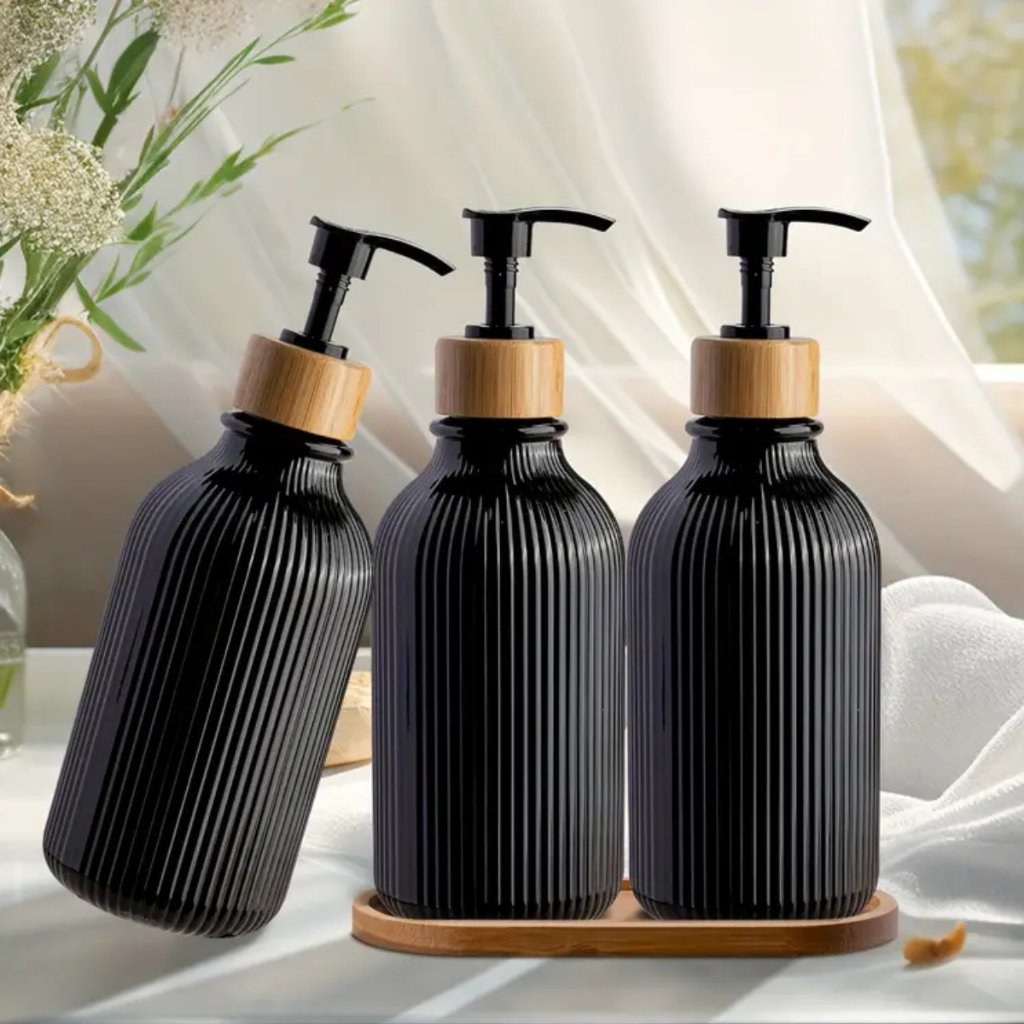 Frasco Shampoo Condicionador Sabonete 500ML Organização Banheiro Luxo