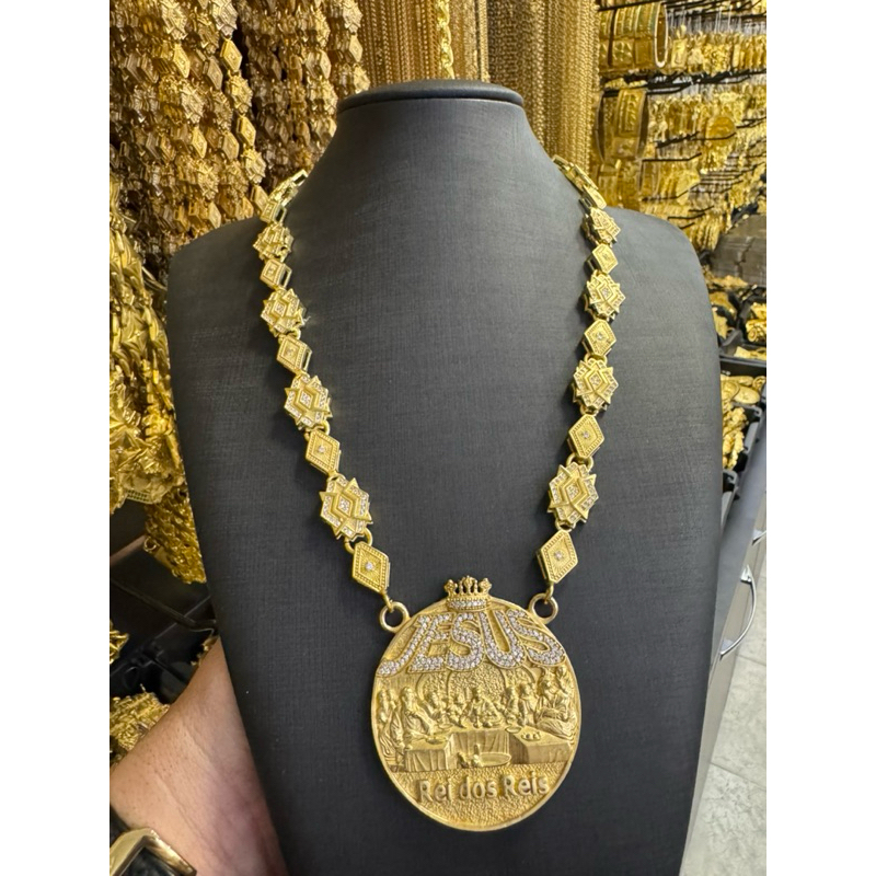 Cordão personalizado 14mm 70cm santa ceia 100% moeda antiga