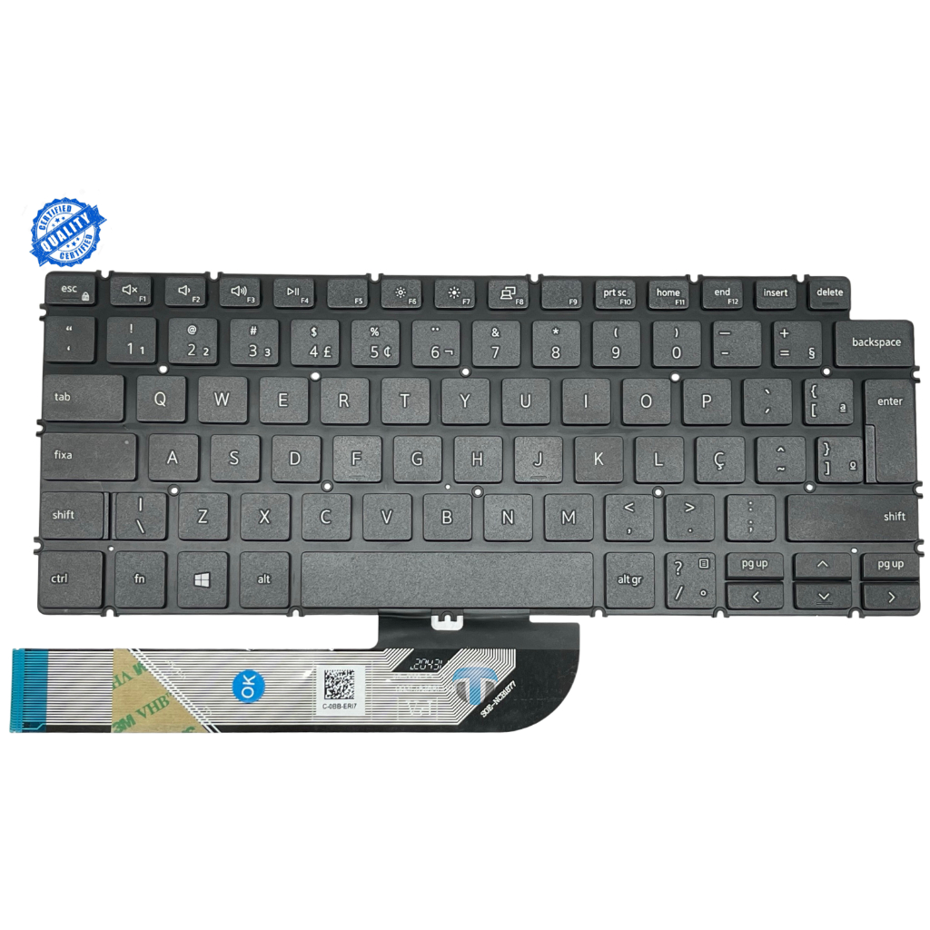 Teclado Dell Inspiron 5490 5498 Latitude 3410 3401 Br Novo Cinza