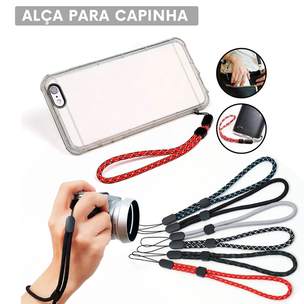 Cordinha Para Celular Alça de Pulso Ajustável em Oferta na Shopee