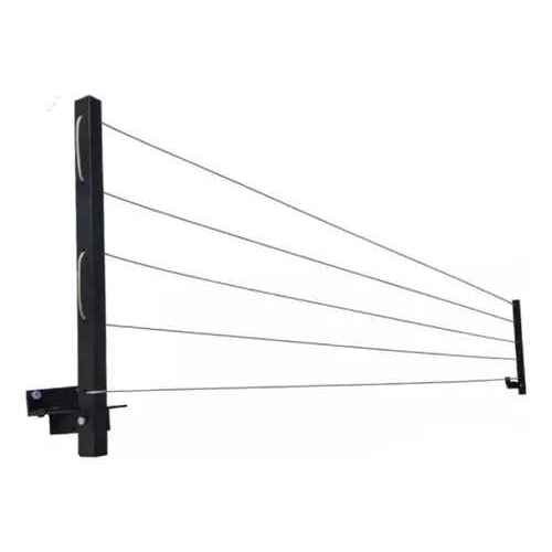 Varal Retrátil de Parede Reforçado Cabo De Aço Encapado 20m Carga 60kg Envio Imediato