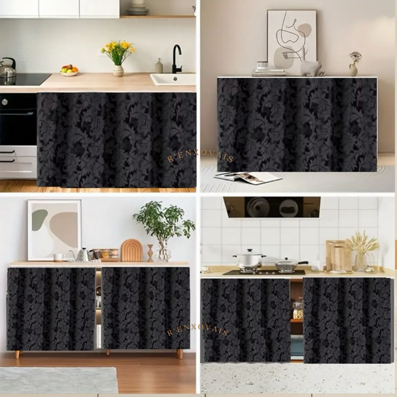 Cortina Pia Jacquard 4,00x0,80 Decoração Cozinha Varão Passante em Oferta na Shopee