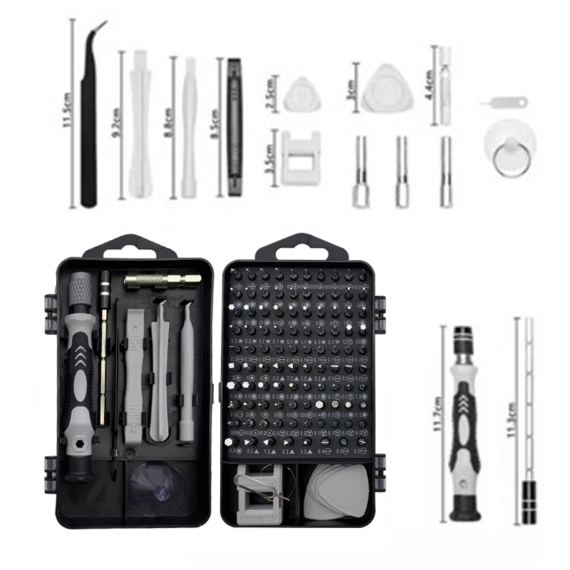 Conjunto de chave de fenda de precisão 115 peças ferramentas para reparo de celular e Notebook