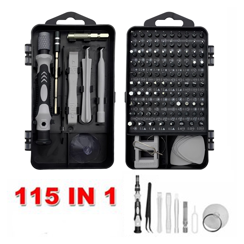 Kit Ferramentas 115 Peças Jogo Mini Chaves Precisão Multiuso Celular Notebook Tablet