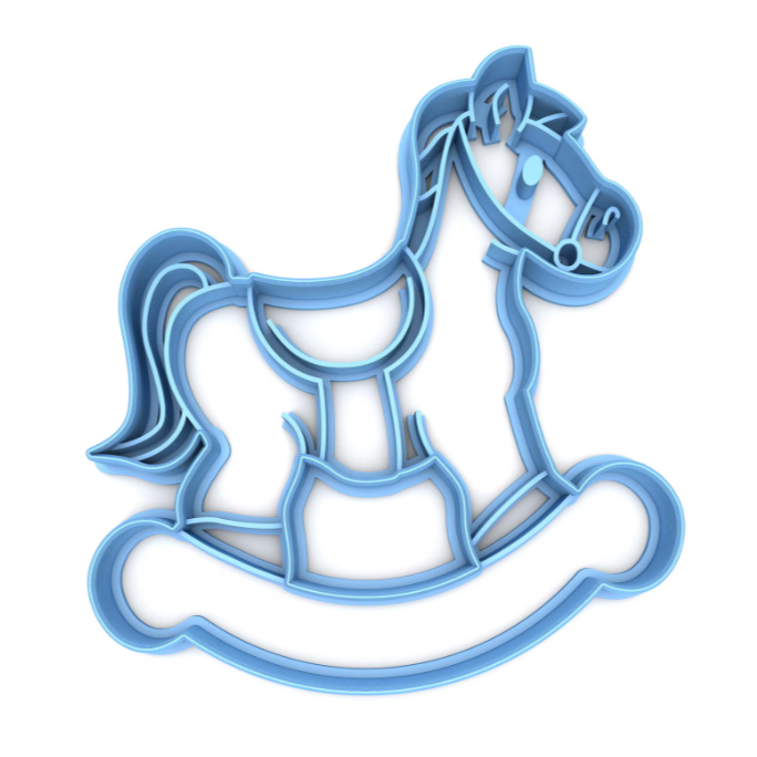 Molde Cavalo de Madeira Cortador Cookies Confeitaria Biscoito Bolacha Foundant Biscuit