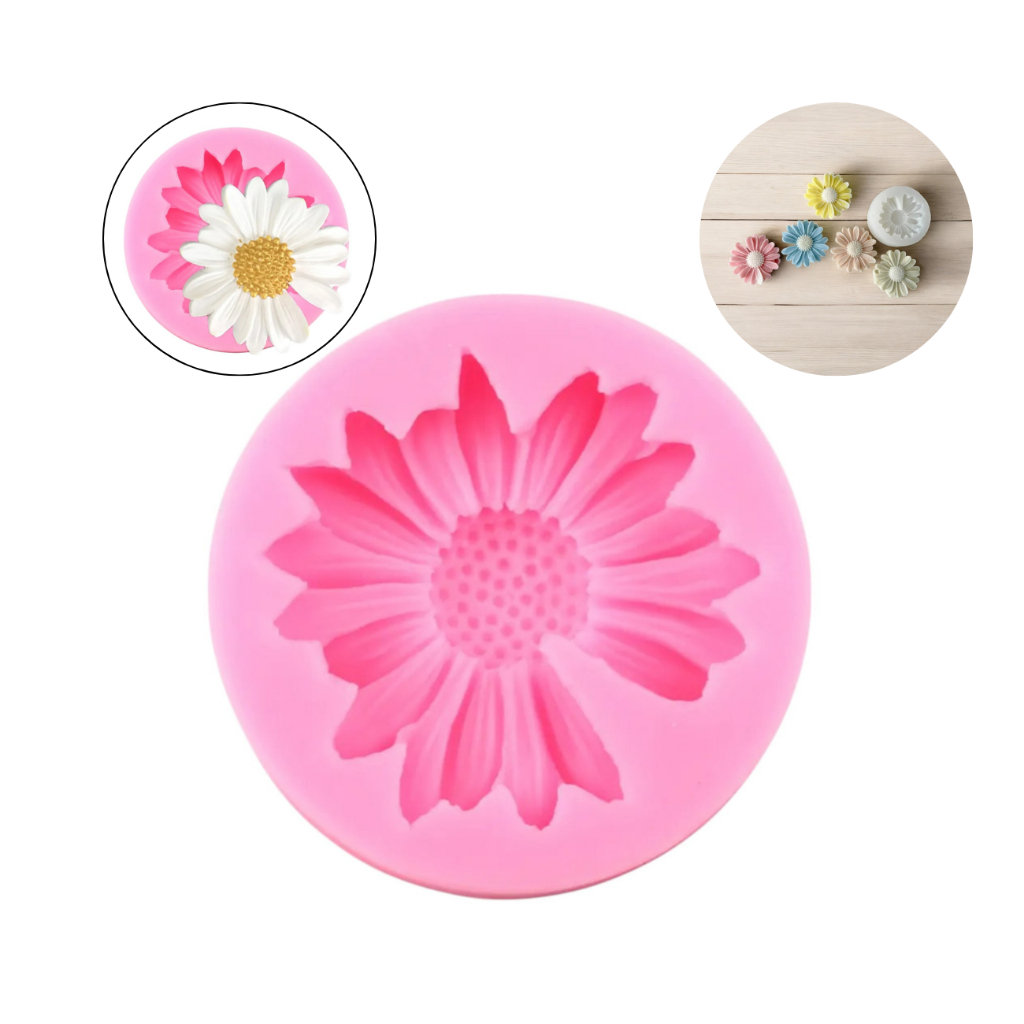 Molde Silicone Margarida Flor Única p/ Vela Decorativa e Artesanato em Oferta na Shopee