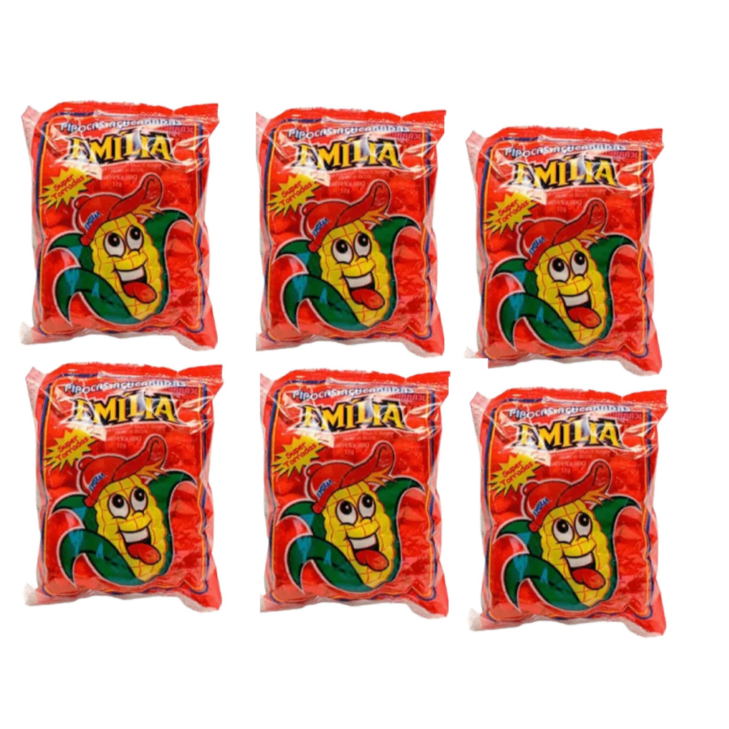 Kit Mini Pipoca  Doce 20/30/40/50/100 Unidades 12g Emilia Lembrancinha - Festa - Aniversário
