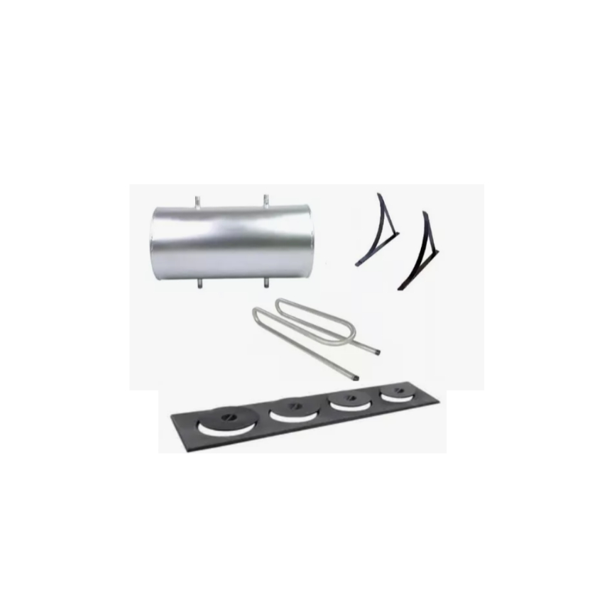 Kit Serpentina Fogão A Lenha Suporte Cilindro e Chapa 4 Bocas