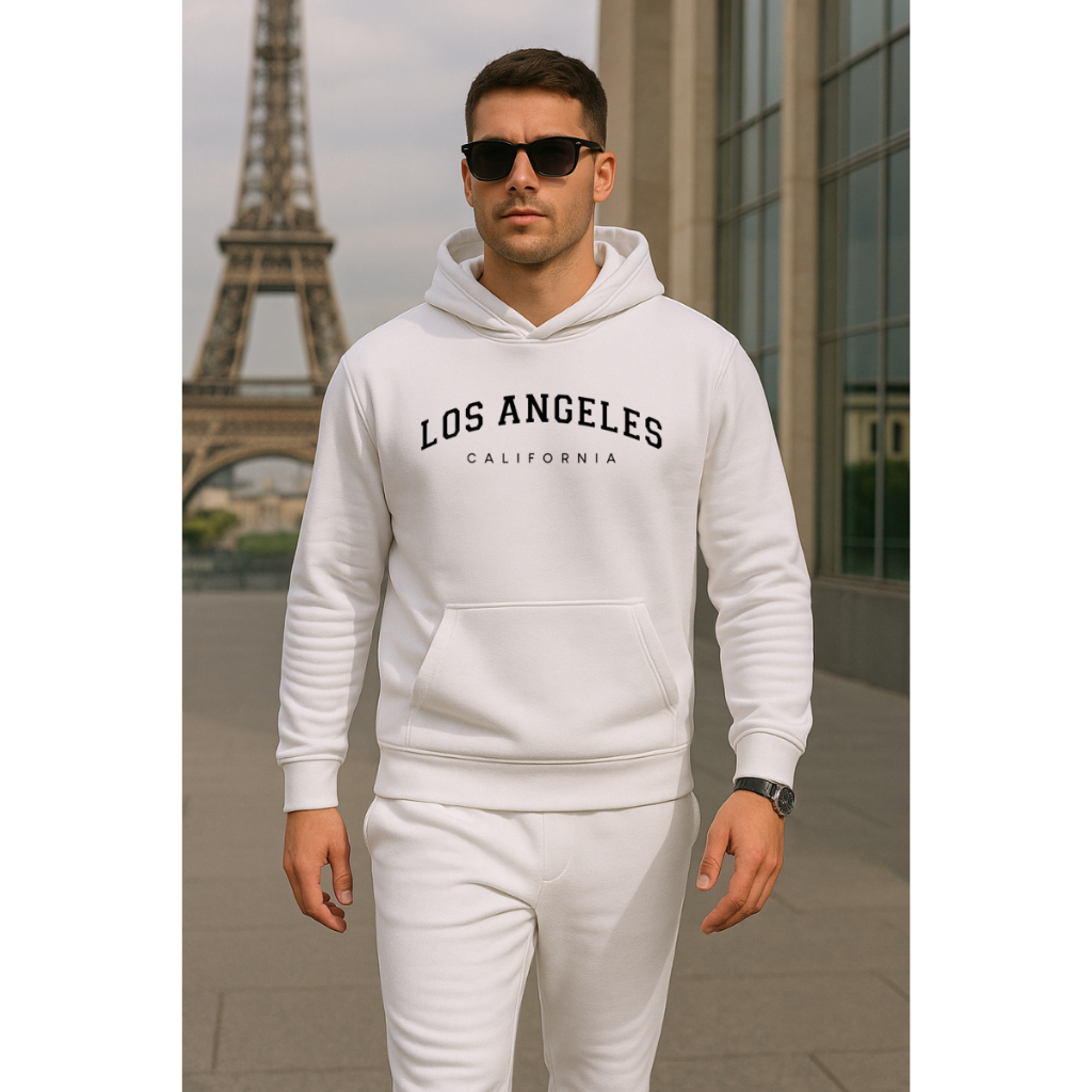 Blusa De Frio Moletom Masculino E Feminino Los Angeles Califórnia Estampado Moletom Unissex Quente Com Capuz Algodão