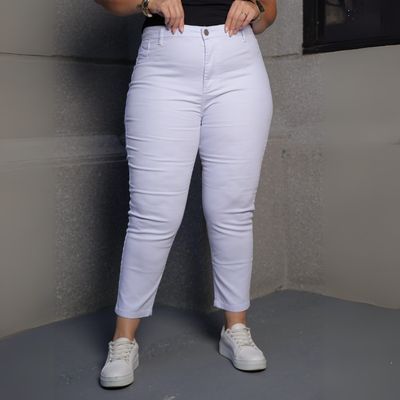 Jeans Feminina Plus Size CalÇa Branca Lycra Feminina Calça Jeans