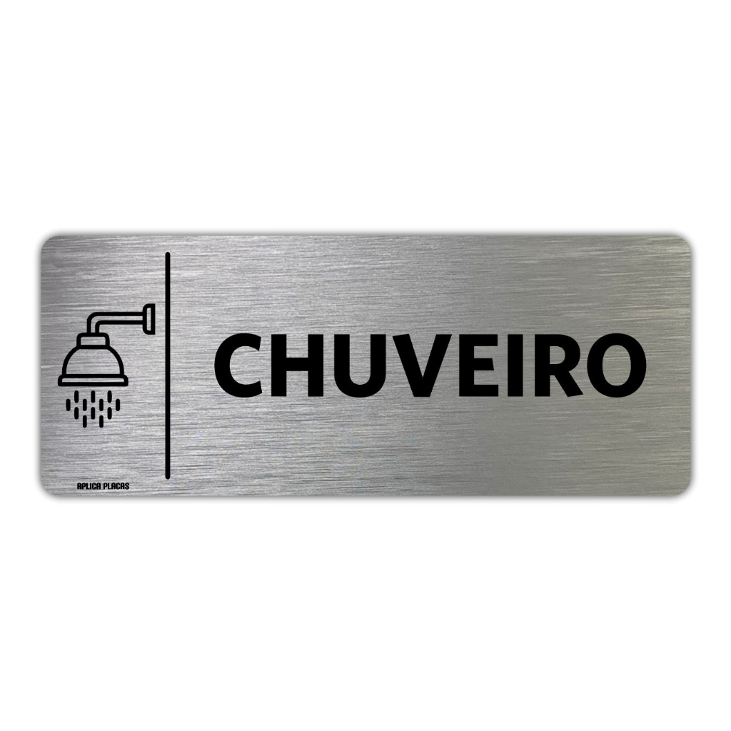 Placa indicação Chuveiro - 8x20cm
