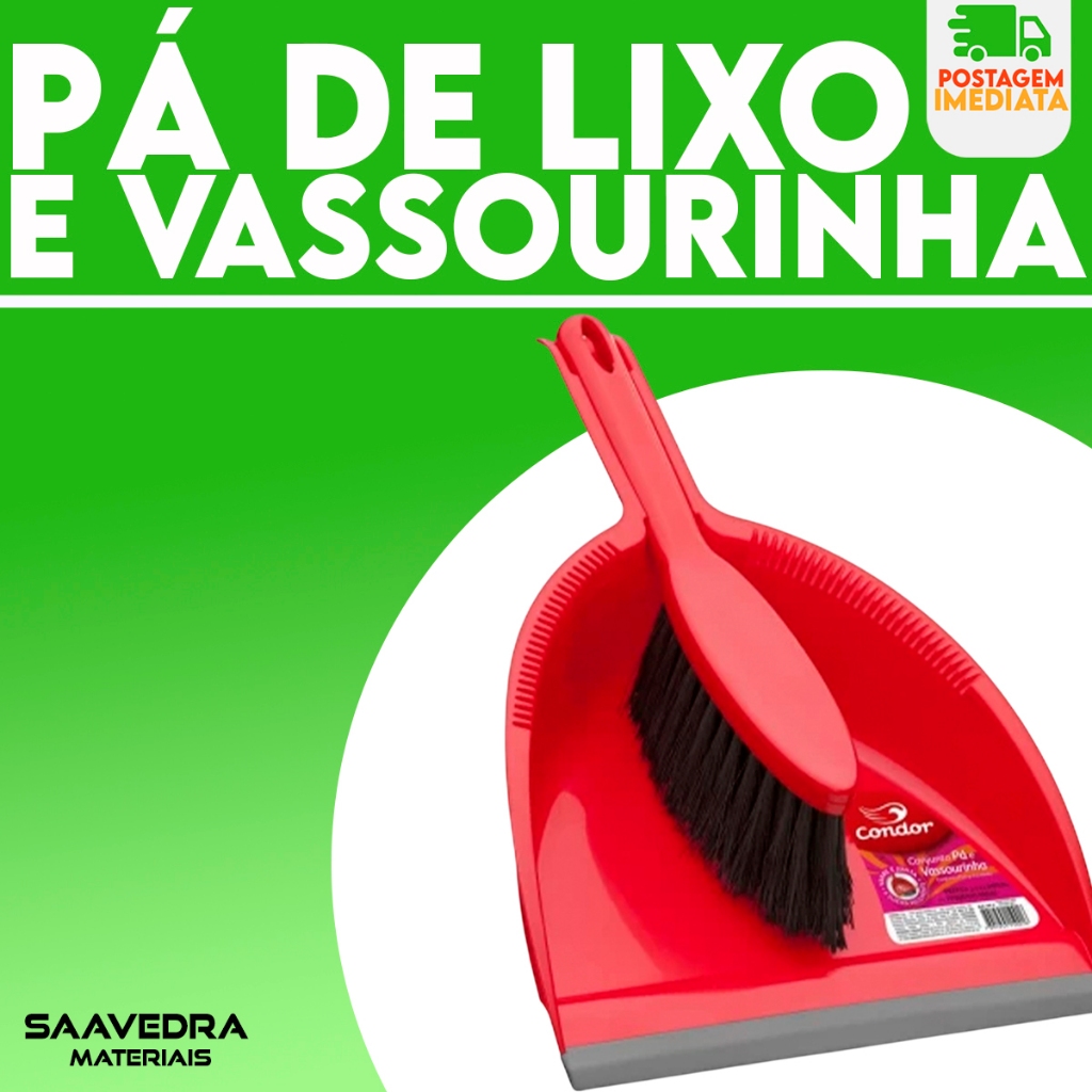 Pá De Lixo E Vassoura Pazinha Multiuso Vassourinha e Pazinha Limpeza Condor em Oferta na Shopee