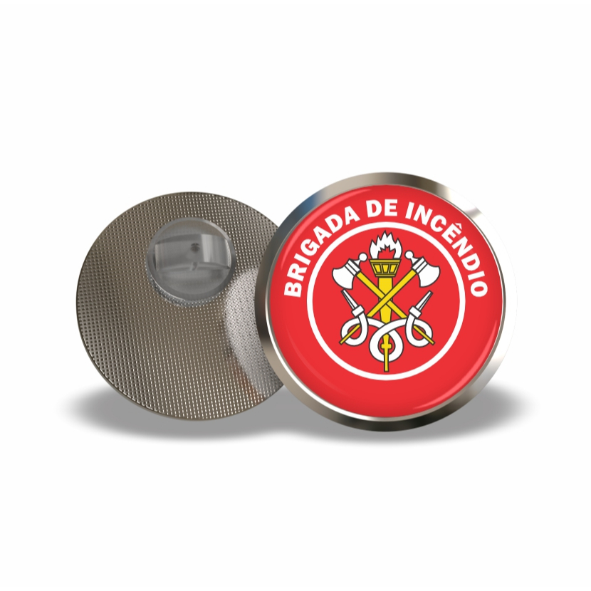 Pin Boton Broche Brigada E Cipa Resinado 25 Mm - 100 Und