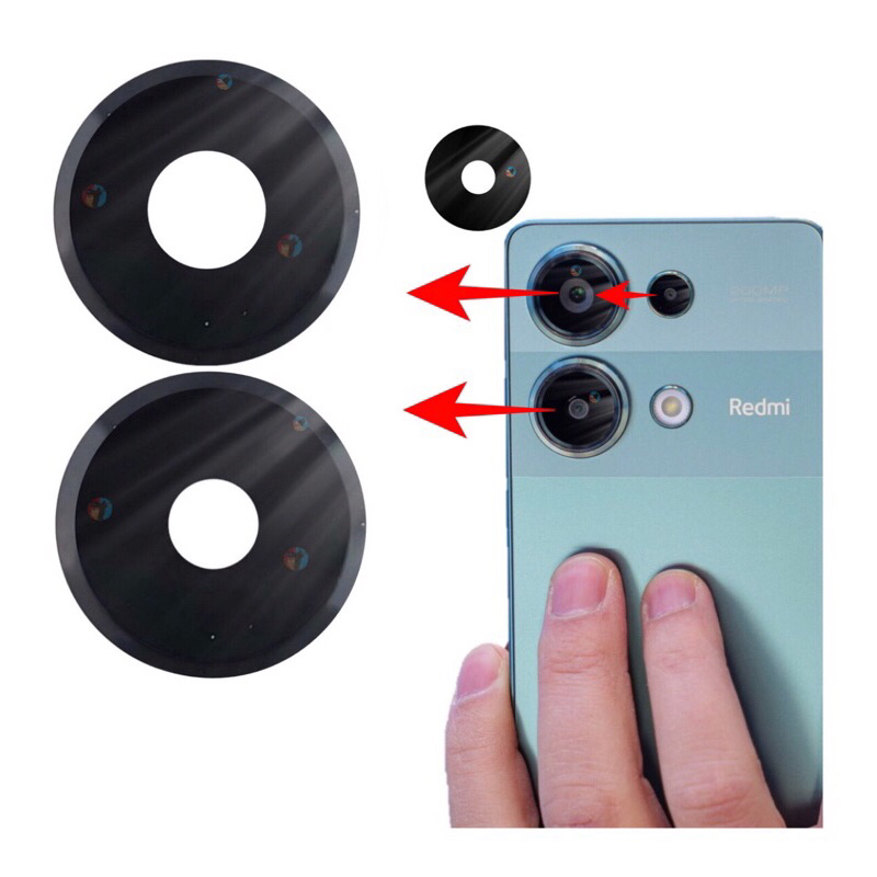 Lente De Vidro Da Câmera Traseira Redmi Note 13 Pro 4G - Vidrinho Da Câmera Note 13 Pro 4G