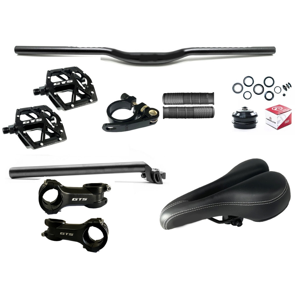 Kit Selim Bike Gts,canote 27,2,pedal,guidão,mesa Bike Mtb