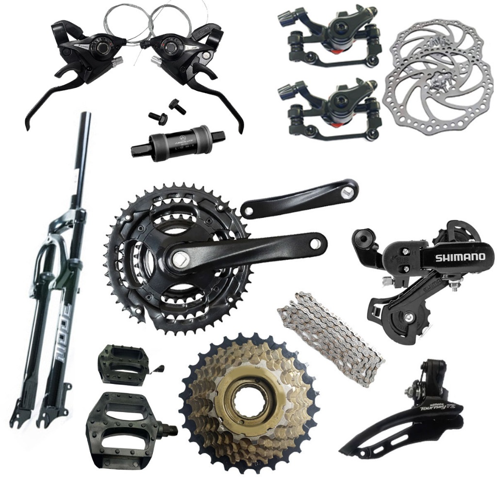 Kit 21v Bike Aro 29 Suspensão,freio Disco E Cambios Shimano