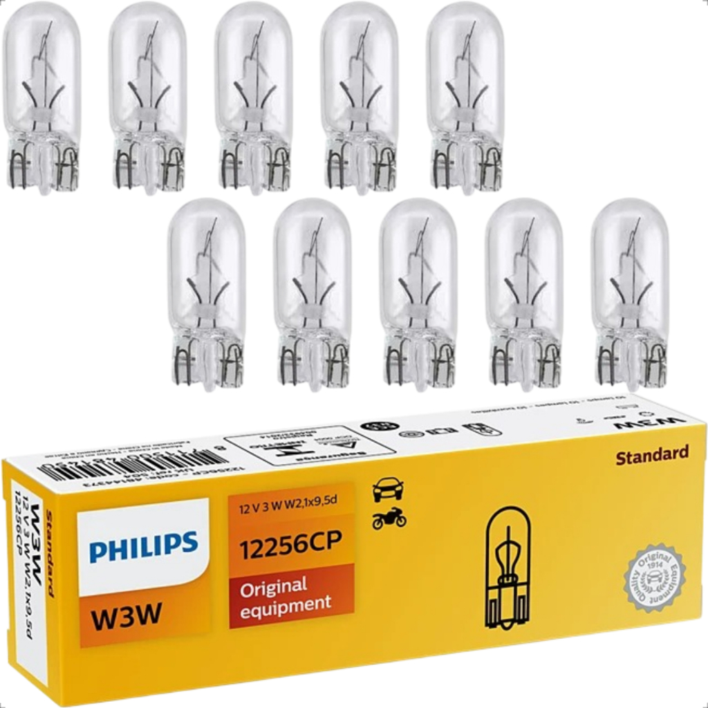 Lampada Philips Original 12v W5w Pingão Pingo T10 Caixa 10 LUZ DE POSIÇÃO LANTERNA FAROLETE LÂMPADAS em Oferta na Shopee