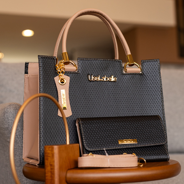 Bolsa Feminina Alça de Mão e Transversal Grande Resistente Elegante Detalhes em Metal Promoção em Oferta na Shopee