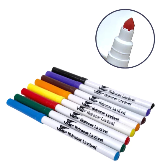 Caneta Risca e Apaga Giz de Cera Colorido Lavável Para Banho Azulejo Banheira 6 Cores