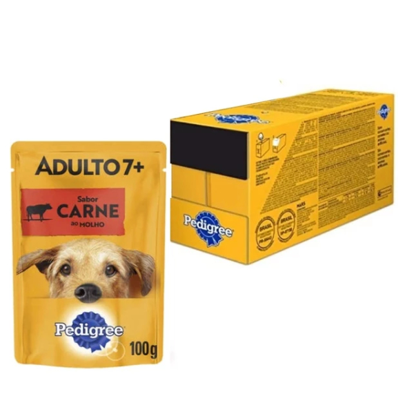 Ração Umida Pedigree Adulto 7 Carne Ao Molho Sache 100g - Comprar com Melhor Preço em Essenciais para Culinária