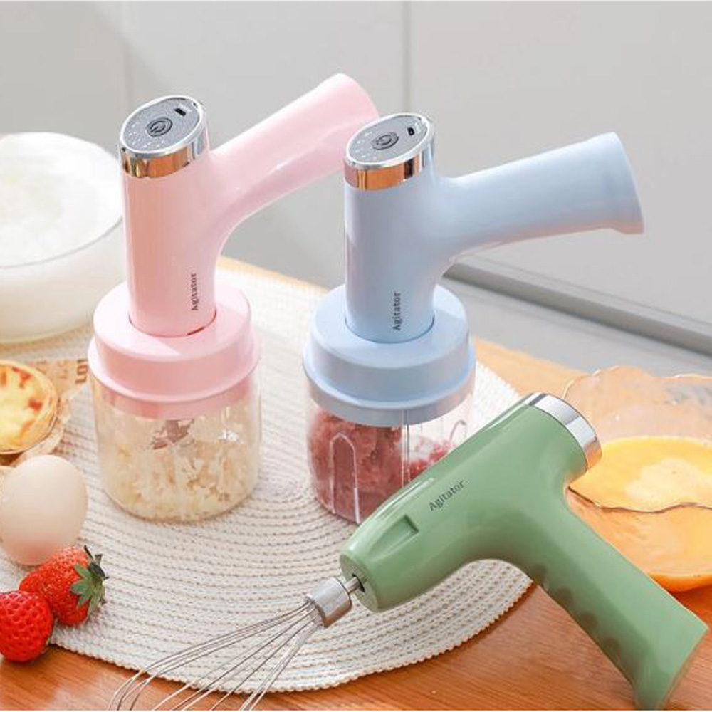 Batedor Elétrico Mixer Caseiro Aço Inoxidável De Cozinha - Batedeira Elétrica Sem Fio Port...