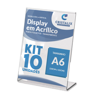 Display Expositor A6 KIT10 10x15 Mesa Balcão QR Code Placa Pix em Oferta na Shopee
