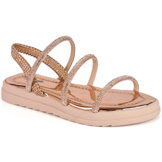 Sandália Feminina Tiras Strass Brilhante Elastico no Calcanhar Infantil Menina Criança Macia Confort em Oferta na Shopee