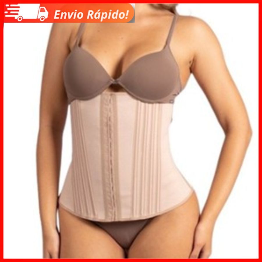 Cinta Modeladora Modela Barriga Cintura Feminina 16 Barbatanas Abdominal Redutora Cintura em Oferta na Shopee
