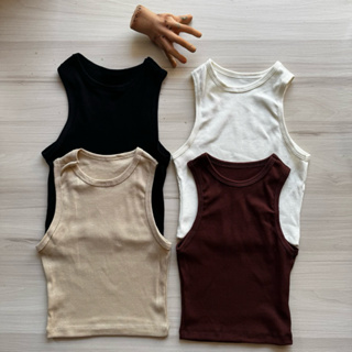 Kit 4 Cropped Feminino Regata Canelada Regata Feminina Camisetinha Basica Croped Zara Canelado Basico Ribana Canelada em Oferta na Shopee