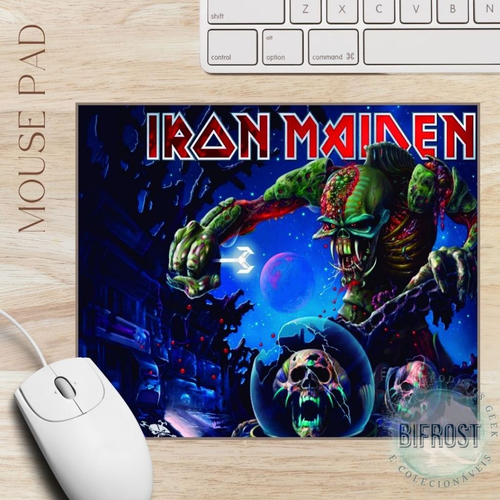 Mouse Pad Eddie Fear Heavy Metal Iron Maiden Rock Heavy Metal presente Geek