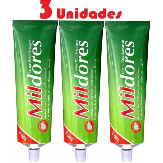 Kit com 3 Pomada Massageadora Mil Dores 100g - Pierry Wermon