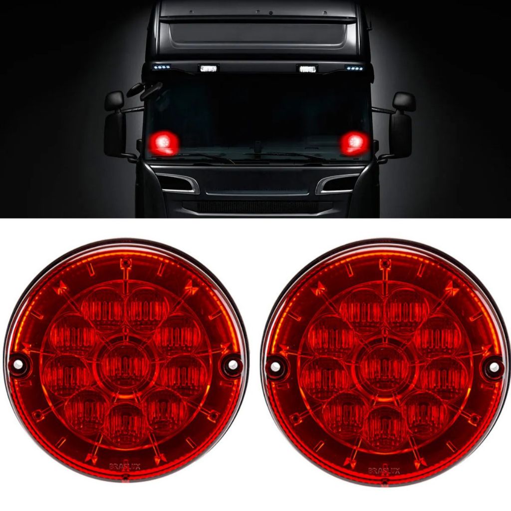 Lanterna Coruja Corujinha Gabine Caminhao Trailers Vans Motorhome 10 Led