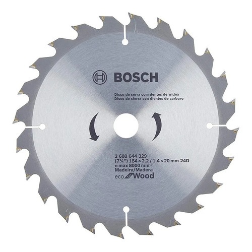 Disco Serra Circular Eco 184mm 24 Dentes Bosch em Oferta na Shopee