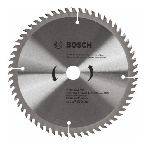 Disco Serra Circular Bosch Eco 184mm 60 Dentes em Oferta na Shopee