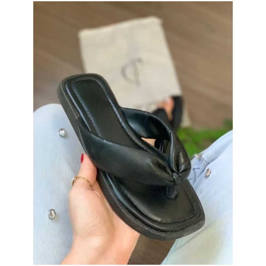 Chinelo Tira Fofa Chic Rasteira Feminina Casual Promoção — imagem 2 de 2