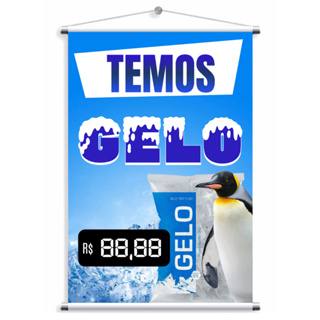BANNER TEMOS GELO VENDE-SE GELO (BAN 33) em Oferta na Shopee