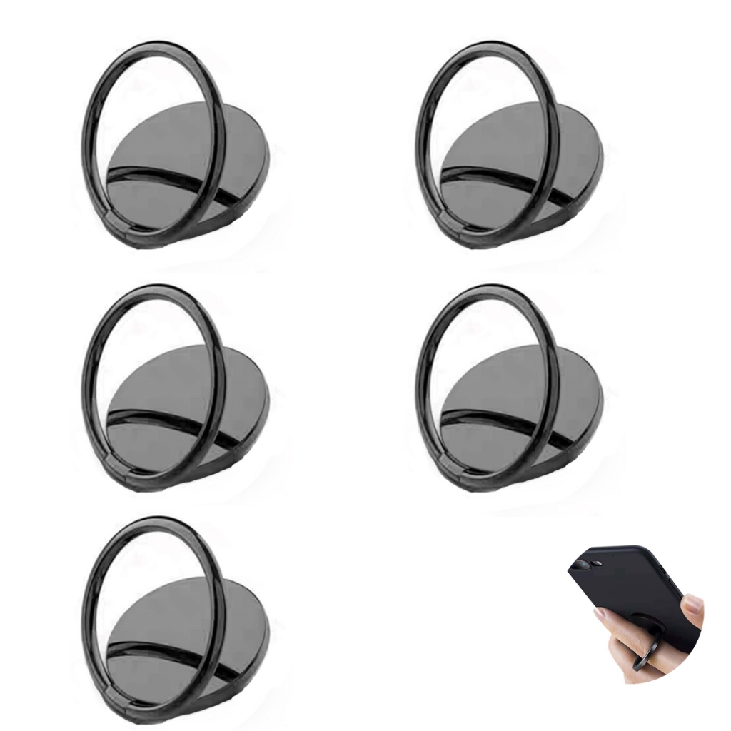 Kit 5 Suportes Anel Dedo Para Celular 360o Magnetic Portátil